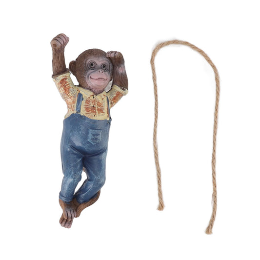 Garden Monkey Statues Cute Simulation Resin Hanging Monkey Garden Ornament for Outdoor Garden Lawn Patio V1294-YM3111220265411-0421
