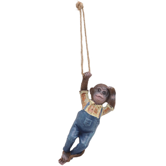 Garden Monkey Statues Cute Simulation Resin Hanging Monkey Garden Ornament for Outdoor Garden Lawn Patio V1294-YM3111220265411-0421