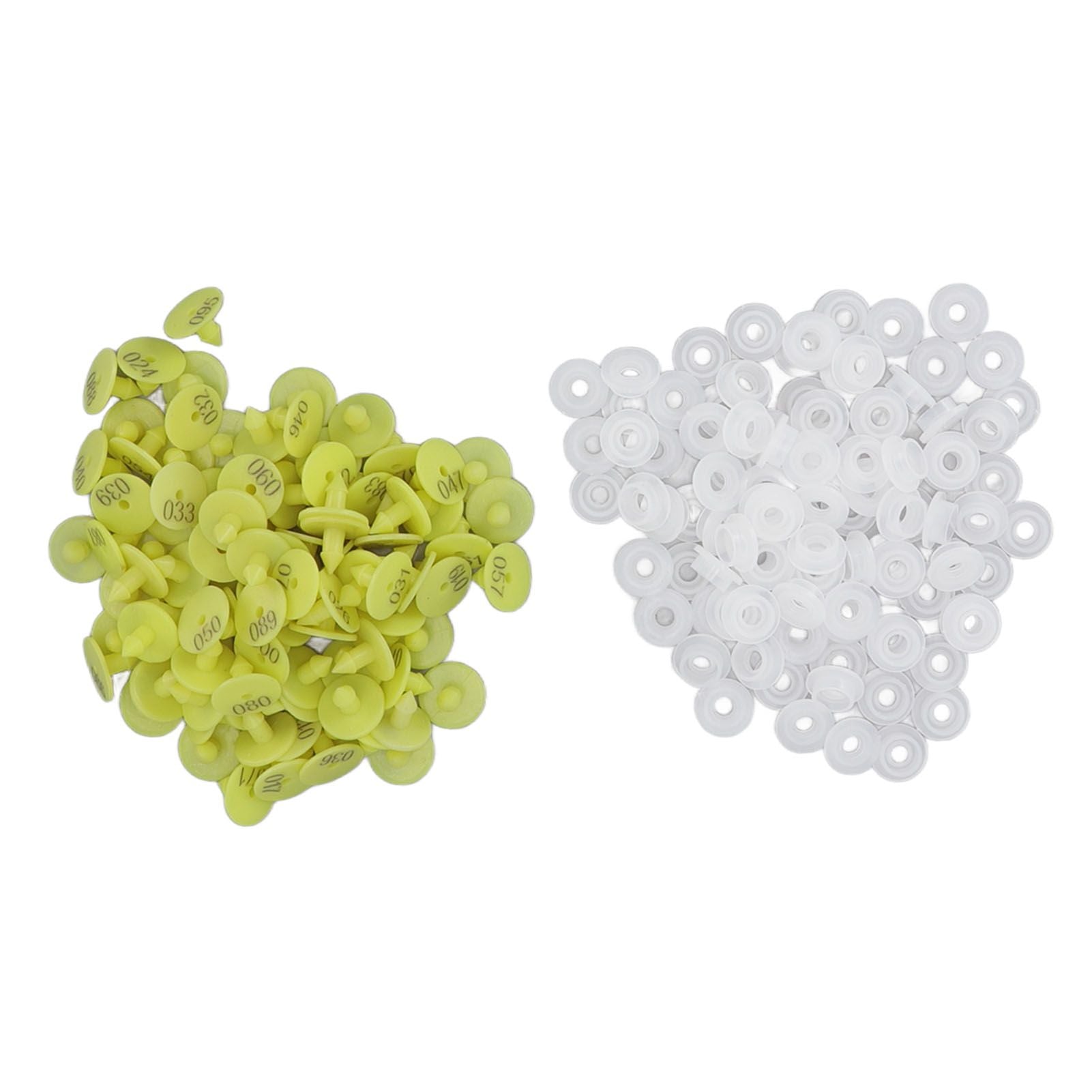 100PCS Livestock Ear Tag Bright Yellow PP Fadeless Reusable Universal Animal Ear Tag for Rabbit V1294-YM3111220265511-0421