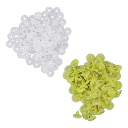 100PCS Livestock Ear Tag Bright Yellow PP Fadeless Reusable Universal Animal Ear Tag for Rabbit V1294-YM3111220265511-0421