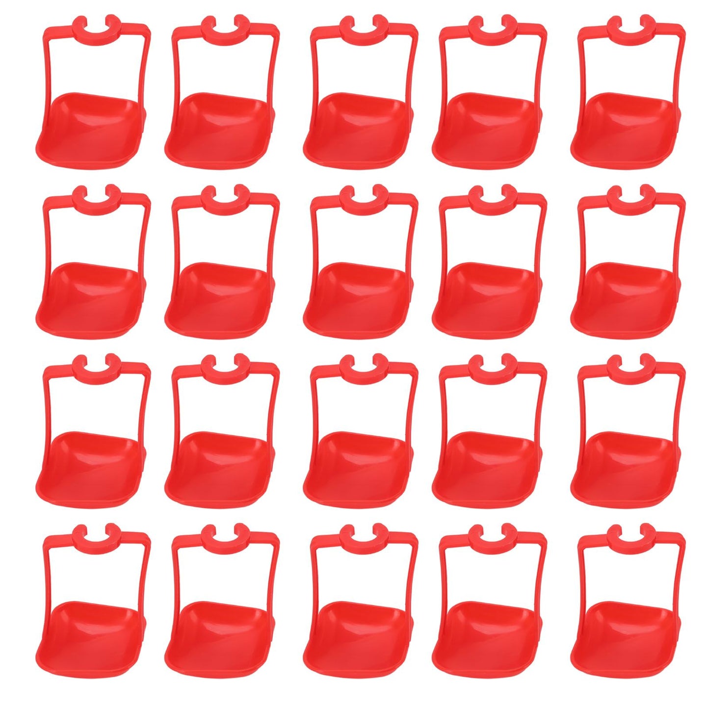 20Pcs Chicken Automatic Waterer Cups Rust Proof Bright Color Chicken Drinking Cups for Farm Red V1294-YM3111220265612-0421