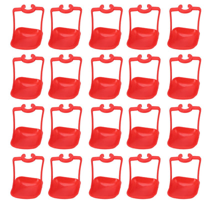 20Pcs Chicken Automatic Waterer Cups Rust Proof Bright Color Chicken Drinking Cups for Farm Red V1294-YM3111220265612-0421