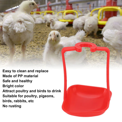 20Pcs Chicken Automatic Waterer Cups Rust Proof Bright Color Chicken Drinking Cups for Farm Red V1294-YM3111220265612-0421