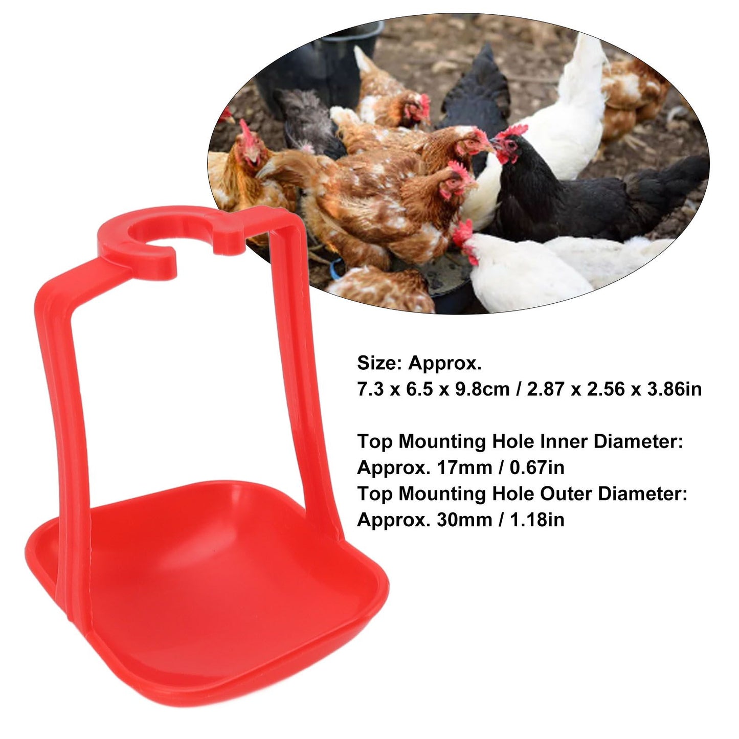 20Pcs Chicken Automatic Waterer Cups Rust Proof Bright Color Chicken Drinking Cups for Farm Red V1294-YM3111220265612-0421