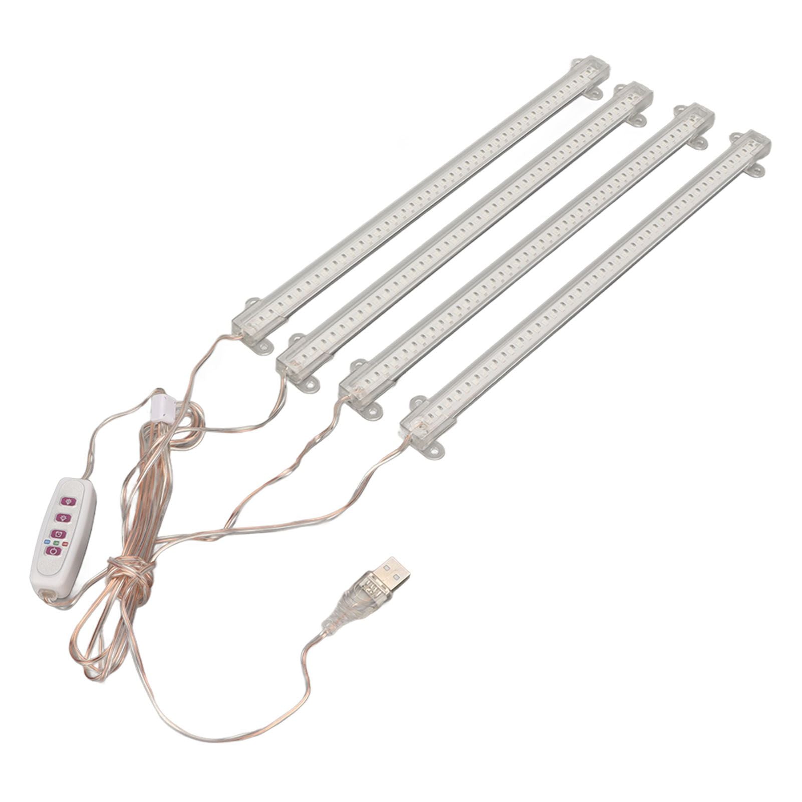 Plant Grow Light 4 Heads USB Plug Dimmable Timer Function Full Spectrum LED Grow Light for Indoor Home V1294-YM3111220267012-0421
