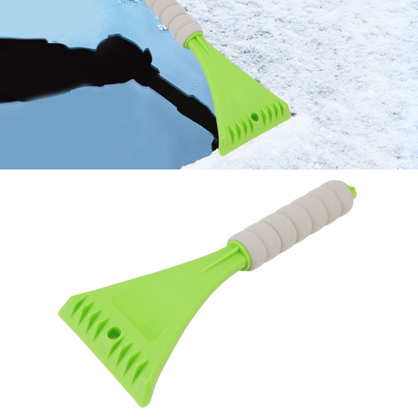 Car Windshield Scraper PP With EVA Foam Handle Car Window Snow Remover for Winter Green V1294-YM3111220267211-0421