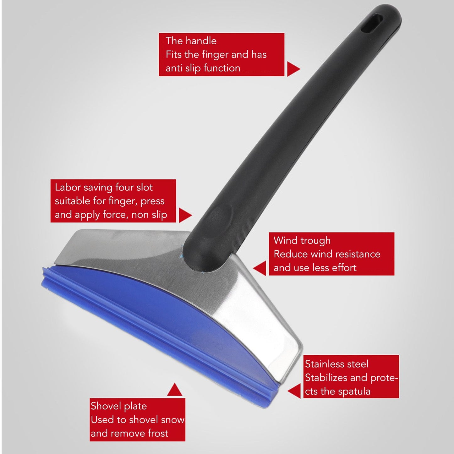 Snow Shovel Car Ice Scraper Car Window Snow Ice Shovel Windshield Defrost Snow Removal Cleaning Tool V1294-YM3111220267311-0421