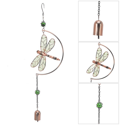 Dragonfly Wind Chimes Waterproof Beautiful Melody Iron Hanging Ornaments for Home Decoration V1294-YM3111220267711-0421