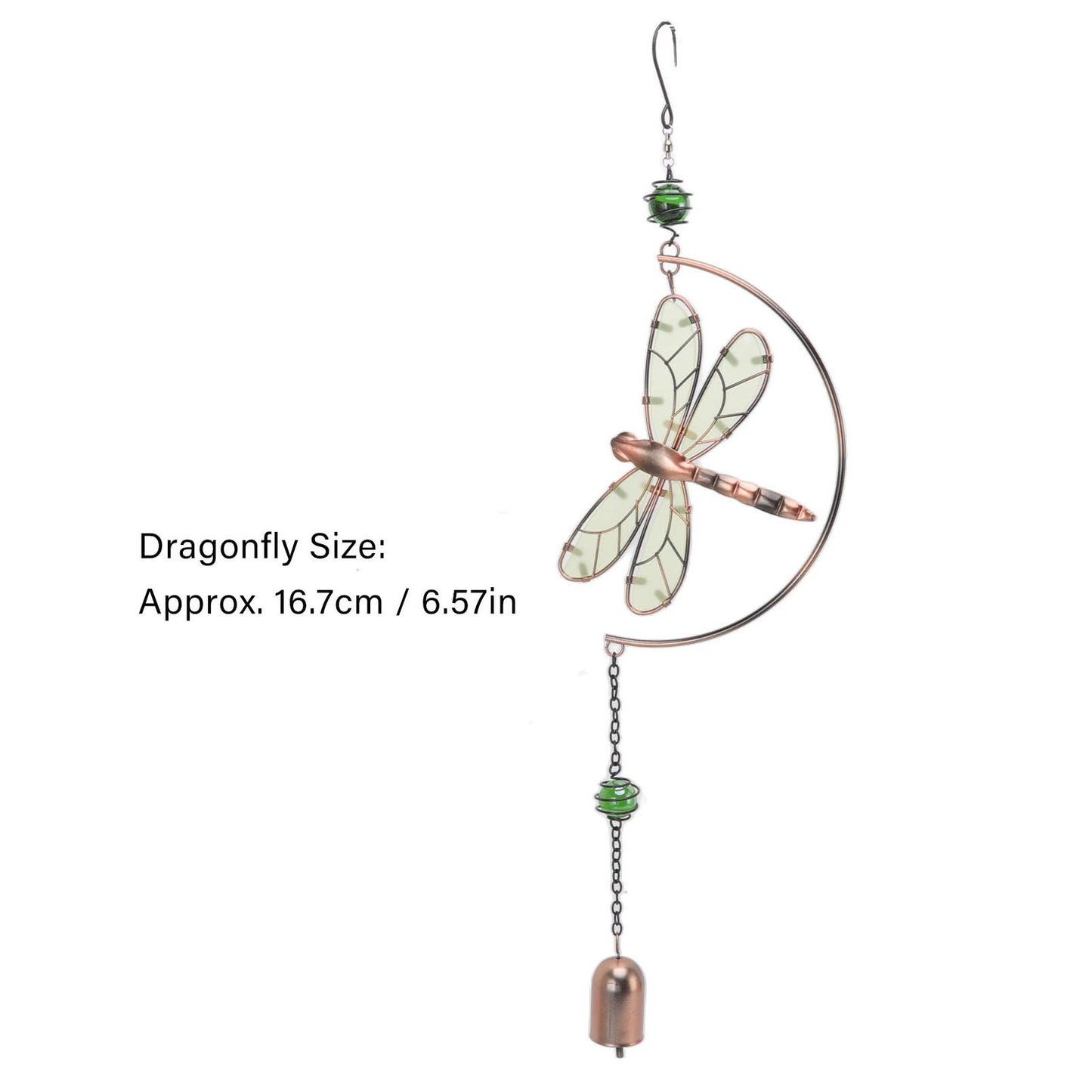 Dragonfly Wind Chimes Waterproof Beautiful Melody Iron Hanging Ornaments for Home Decoration V1294-YM3111220267711-0421