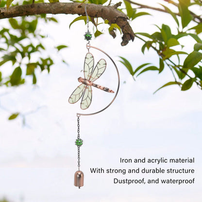 Dragonfly Wind Chimes Waterproof Beautiful Melody Iron Hanging Ornaments for Home Decoration V1294-YM3111220267711-0421
