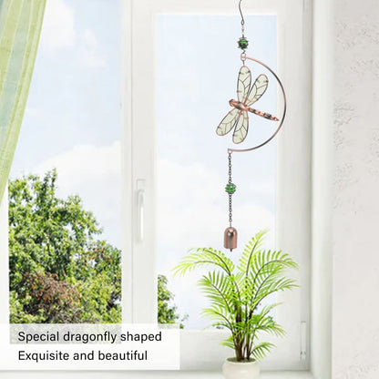Dragonfly Wind Chimes Waterproof Beautiful Melody Iron Hanging Ornaments for Home Decoration V1294-YM3111220267711-0421
