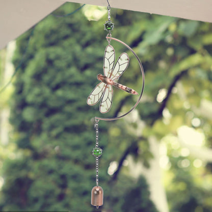 Dragonfly Wind Chimes Waterproof Beautiful Melody Iron Hanging Ornaments for Home Decoration V1294-YM3111220267711-0421