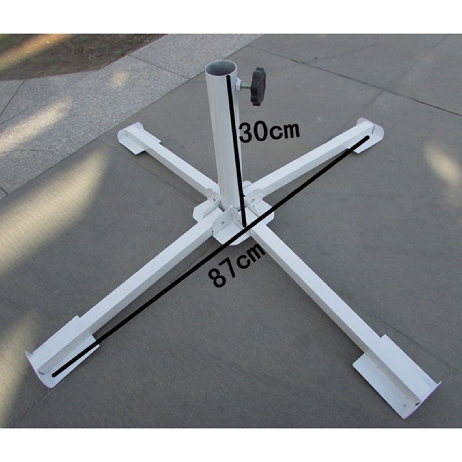 Portable Foldable Beach Umbrella Stand Outdoor Patio Sunshade Umbrella Base Holder White V1294-YM3111220267811-0421