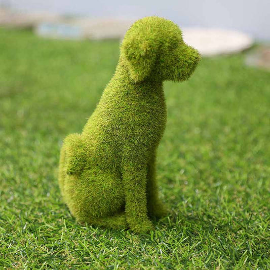 Flocked Animal Statue European Style Handcrafted Resin Simulation Moss Flocked Figurine for Garden Type A V1294-YM3111220268711-0421
