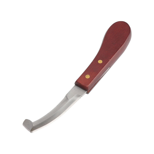 Hoof Knife Razor Stainless Steel Double Sided Blade Ergonomic Wooden Handle Hoof Edge Knife for Horse Hoof V1294-YM3111220269511-0421