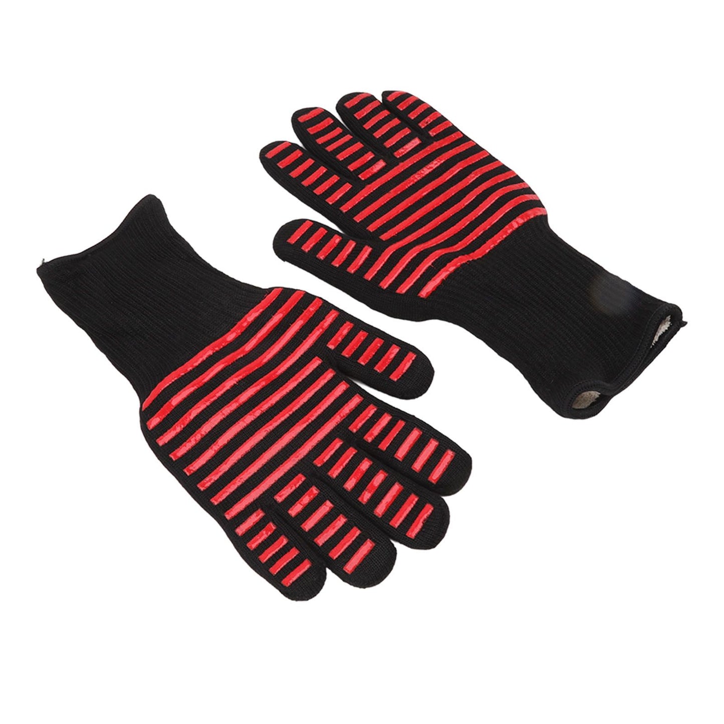 2PCS BBQ Fire Gloves Flame Retardant High Temperature Resistant Microwave Oven Gloves for Industrial V1294-YM3111220273311-0421