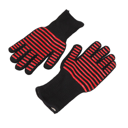 2PCS BBQ Fire Gloves Flame Retardant High Temperature Resistant Microwave Oven Gloves for Industrial V1294-YM3111220273311-0421