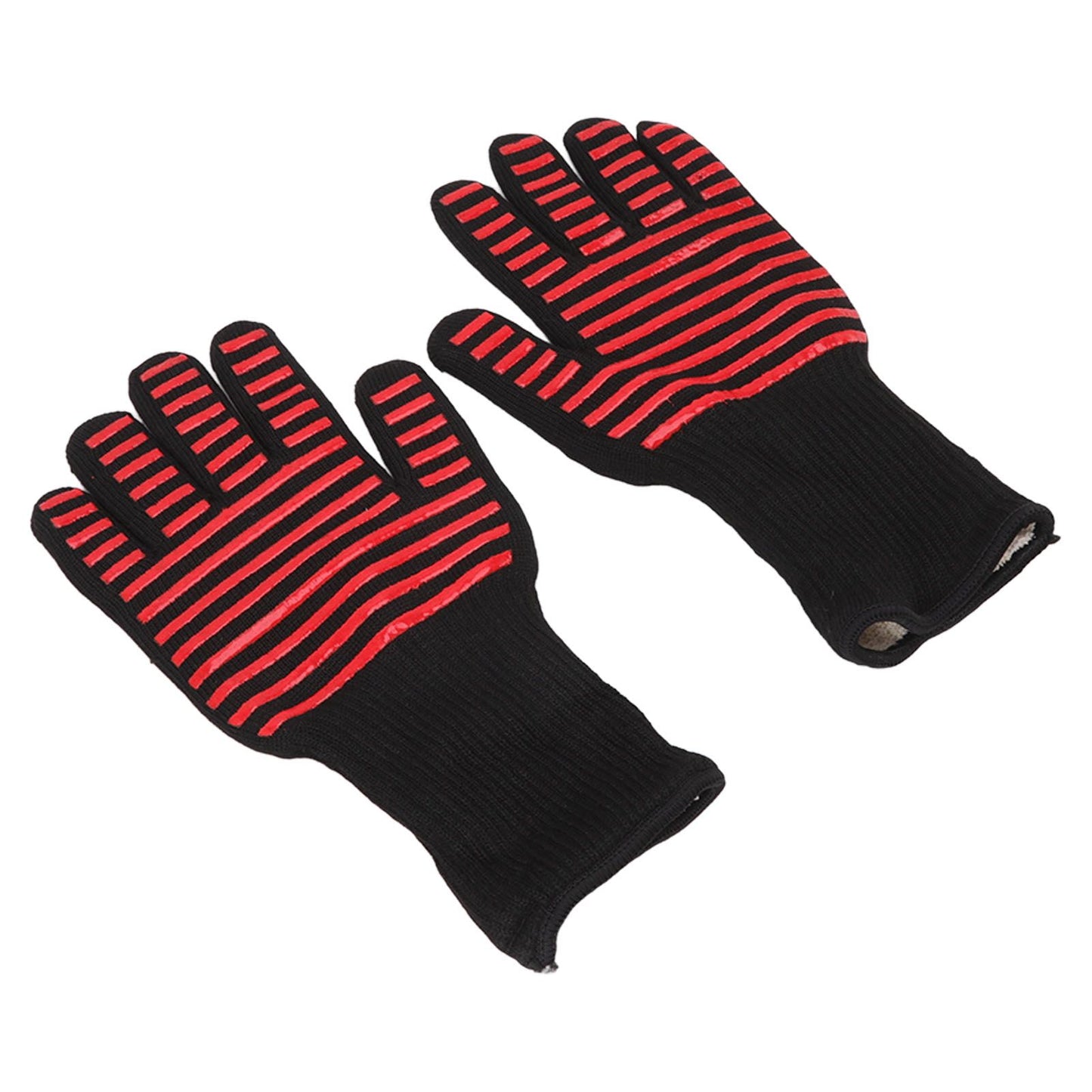 2PCS BBQ Fire Gloves Flame Retardant High Temperature Resistant Microwave Oven Gloves for Industrial V1294-YM3111220273311-0421