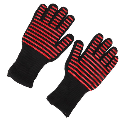2PCS BBQ Fire Gloves Flame Retardant High Temperature Resistant Microwave Oven Gloves for Industrial V1294-YM3111220273311-0421