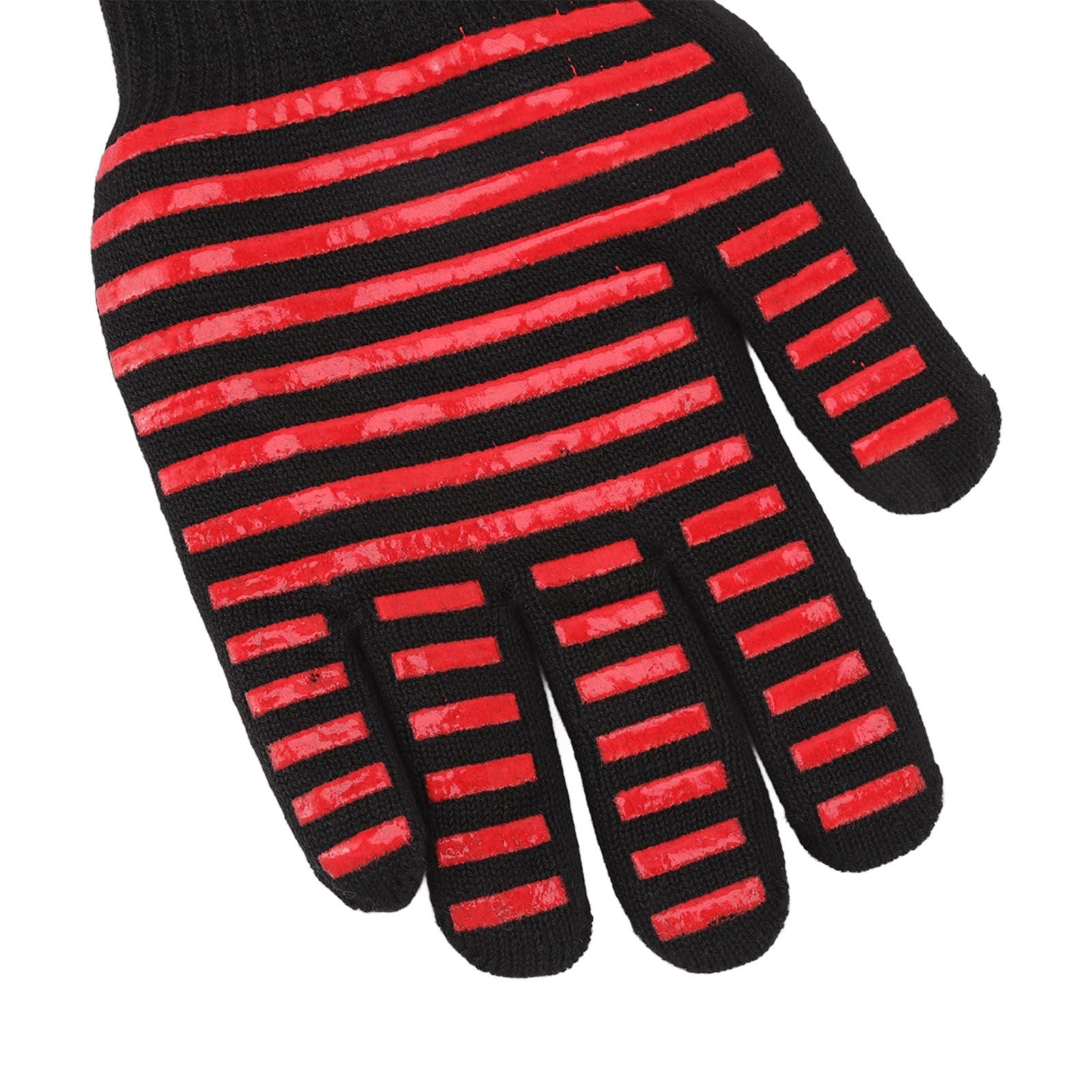 2PCS BBQ Fire Gloves Flame Retardant High Temperature Resistant Microwave Oven Gloves for Industrial V1294-YM3111220273311-0421