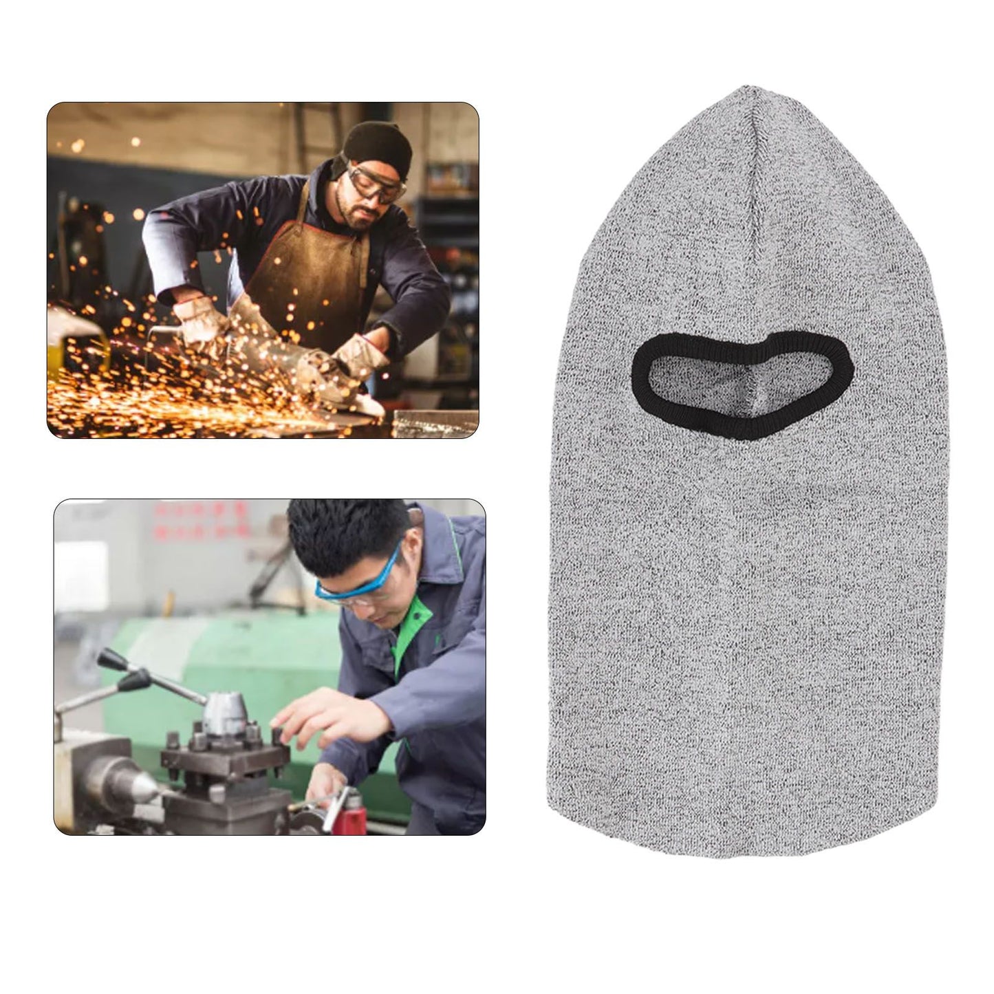 4 Sided Protection Anti Cut Head Cover Comfortable Breathable Anti Cut Full Face Guard Neck Protector V1294-YM3111220273711-0421
