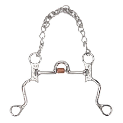 120mm Horse Mouth Snaffle with Chain Stainless Steel Horse Bit for Equestrian Training Equipment V1294-YM3111220273811-0421