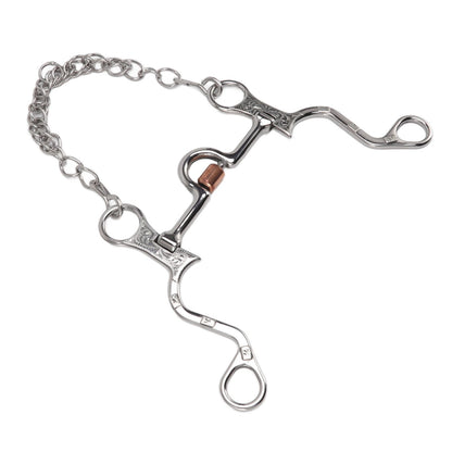 120mm Horse Mouth Snaffle with Chain Stainless Steel Horse Bit for Equestrian Training Equipment V1294-YM3111220273811-0421