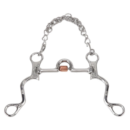 120mm Horse Mouth Snaffle with Chain Stainless Steel Horse Bit for Equestrian Training Equipment V1294-YM3111220273811-0421