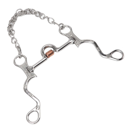 120mm Horse Mouth Snaffle with Chain Stainless Steel Horse Bit for Equestrian Training Equipment V1294-YM3111220273811-0421