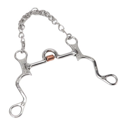 120mm Horse Mouth Snaffle with Chain Stainless Steel Horse Bit for Equestrian Training Equipment V1294-YM3111220273811-0421