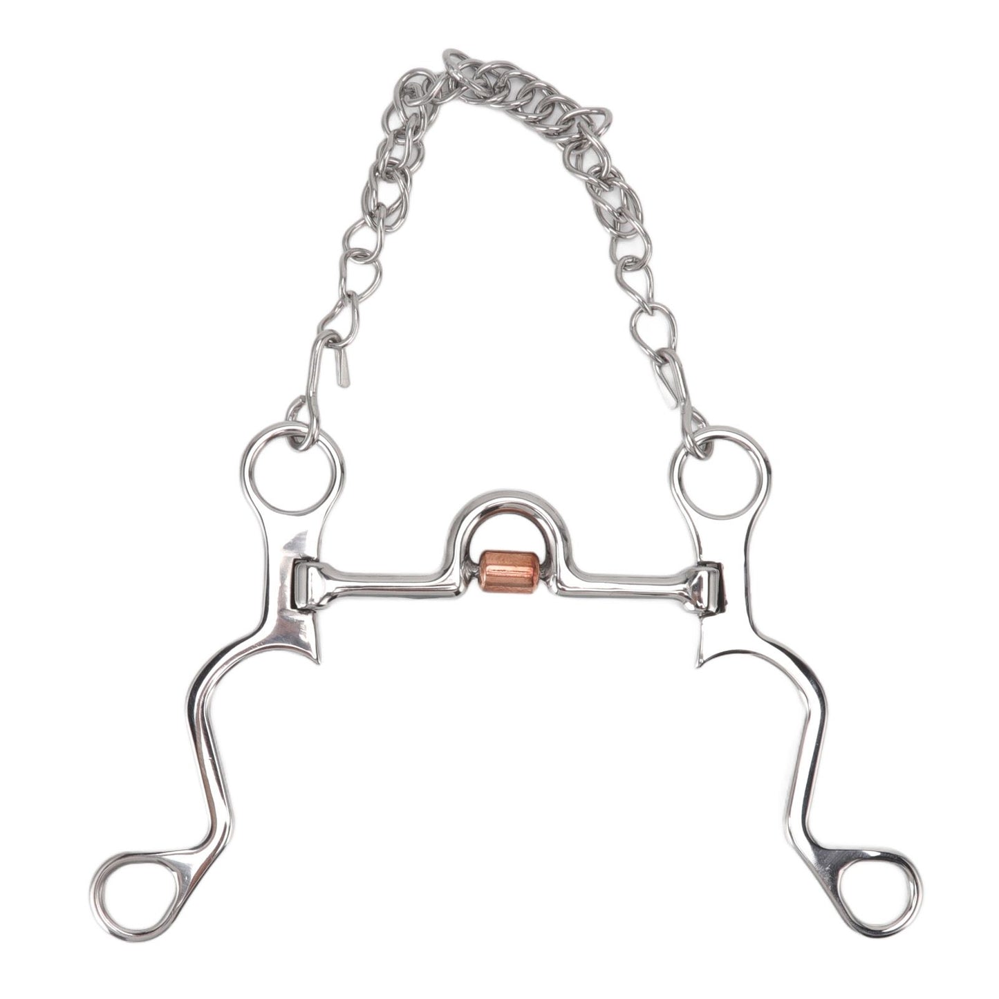 120mm Horse Mouth Snaffle with Chain Stainless Steel Horse Bit for Equestrian Training Equipment V1294-YM3111220273811-0421