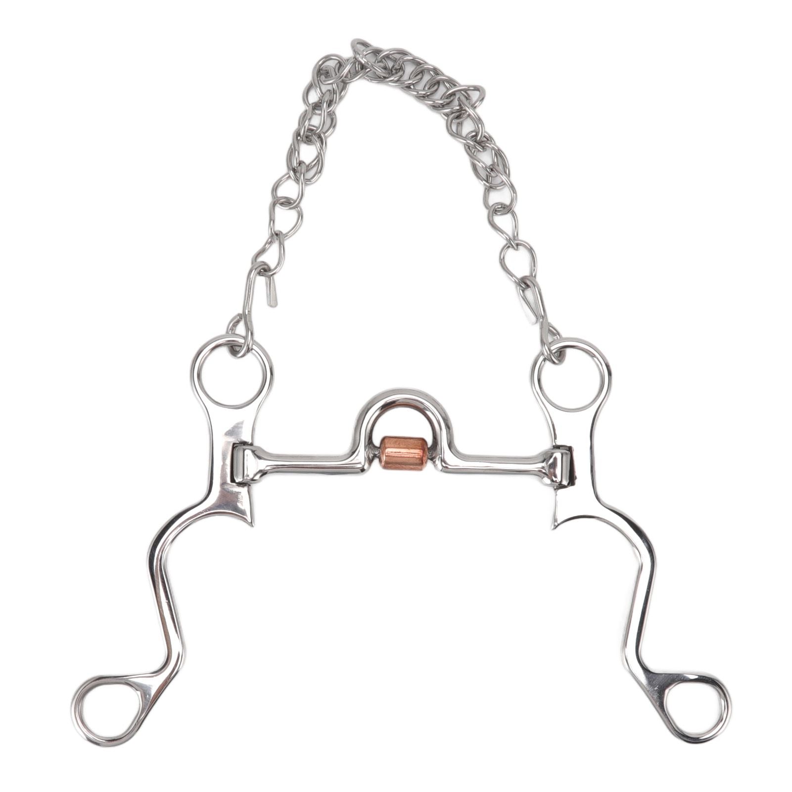 120mm Horse Mouth Snaffle with Chain Stainless Steel Horse Bit for Equestrian Training Equipment V1294-YM3111220273811-0421