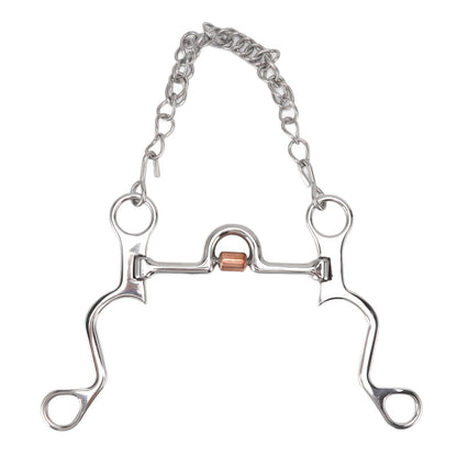 120mm Horse Mouth Snaffle with Chain Stainless Steel Horse Bit for Equestrian Training Equipment V1294-YM3111220273811-0421