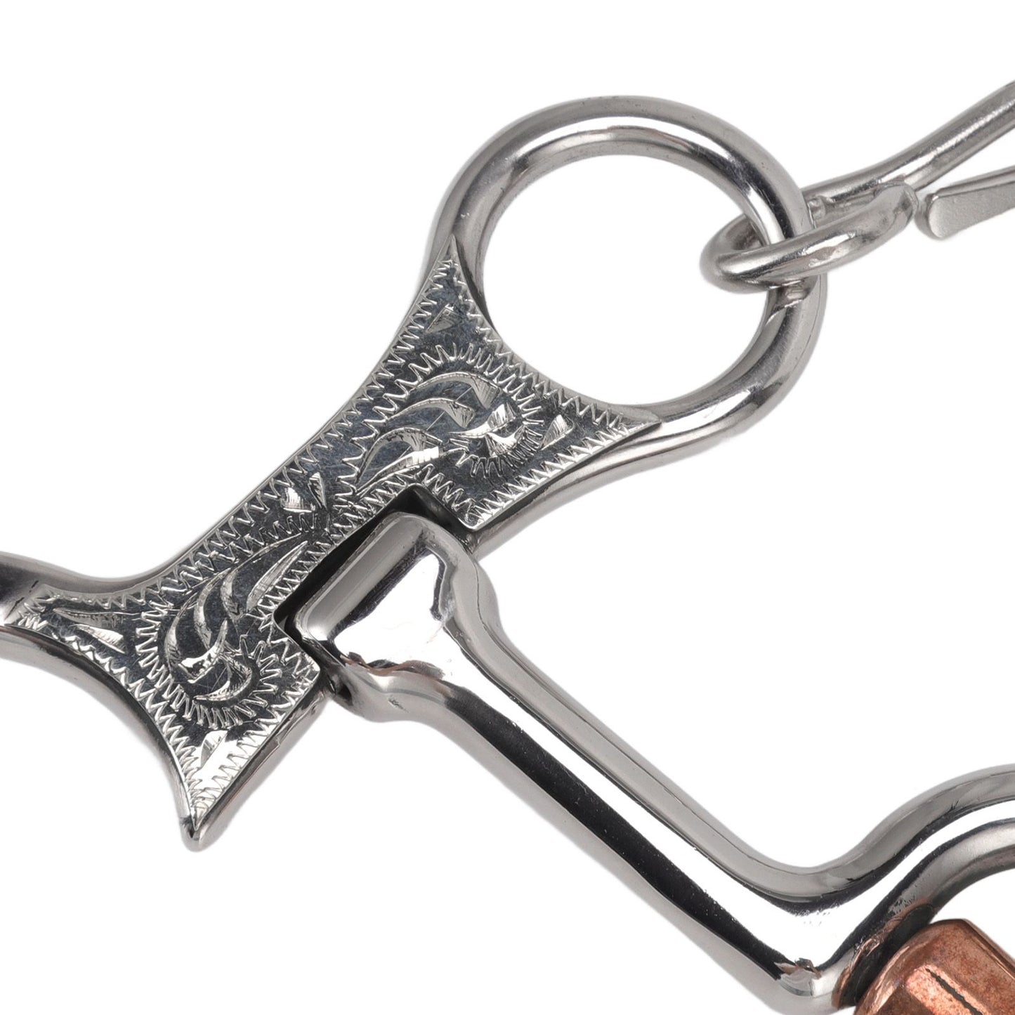 120mm Horse Mouth Snaffle with Chain Stainless Steel Horse Bit for Equestrian Training Equipment V1294-YM3111220273811-0421