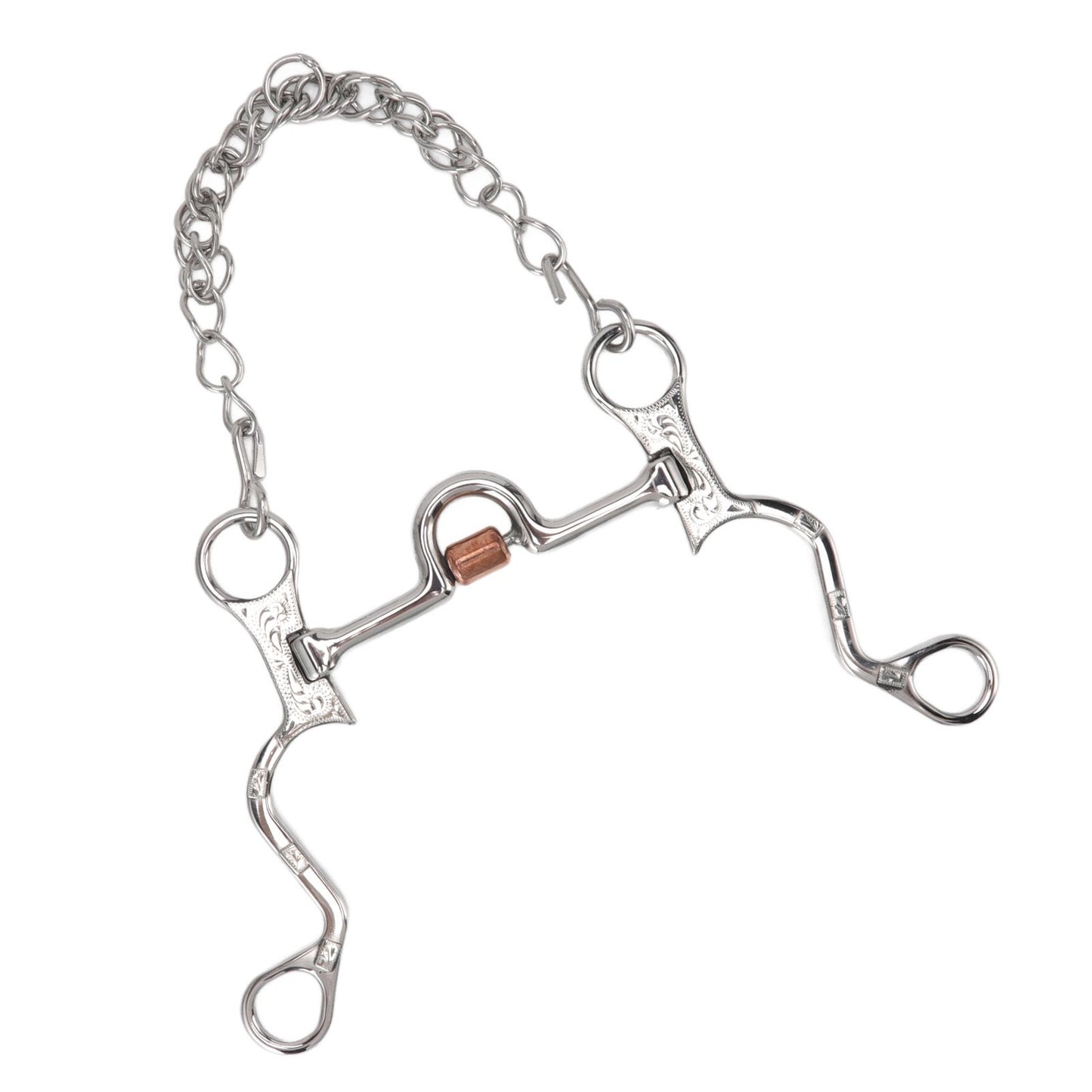 120mm Horse Mouth Snaffle with Chain Stainless Steel Horse Bit for Equestrian Training Equipment V1294-YM3111220273811-0421