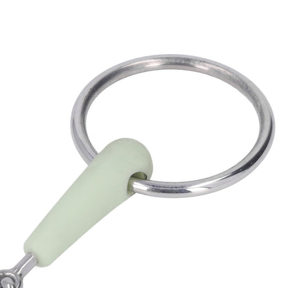 130mm Horse Mouth Snaffle with Chain Stainless Steel Horse Bit for Equestrian Training Equipment V1294-YM3111220273911-0421