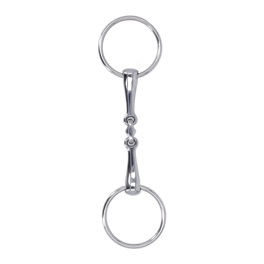 Horse Snaffle Stainless Steel Flexible Jointed Wearable Rust Proof O Ring Horse Mouth Bit for Horse Racing V1294-YM3111220274511-0421