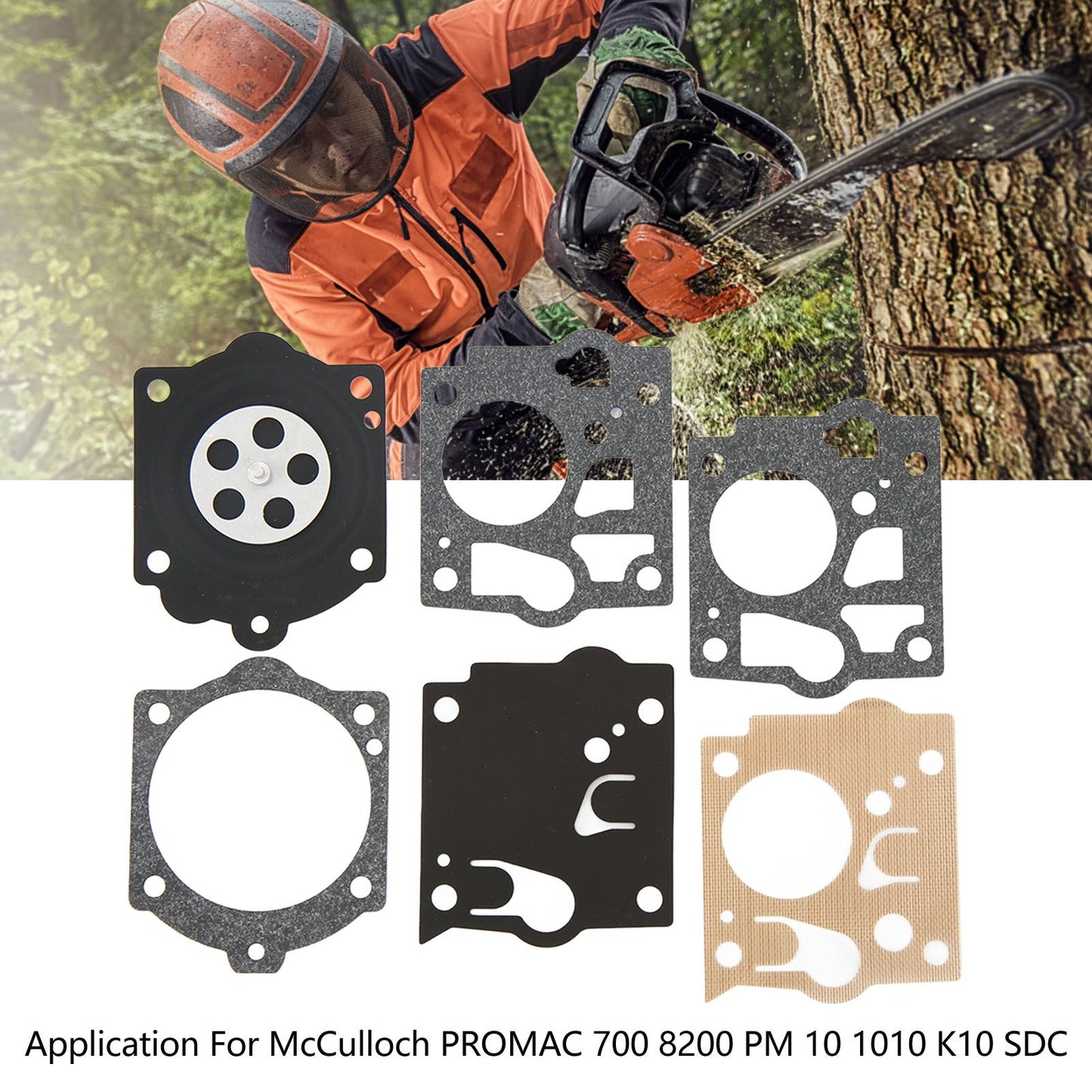 Carburetor Gasket Kit for McCulloch PROMAC 700 8200 PM 10 1010 K10 SDC Chainsaw V1294-YM3111220278611-0421