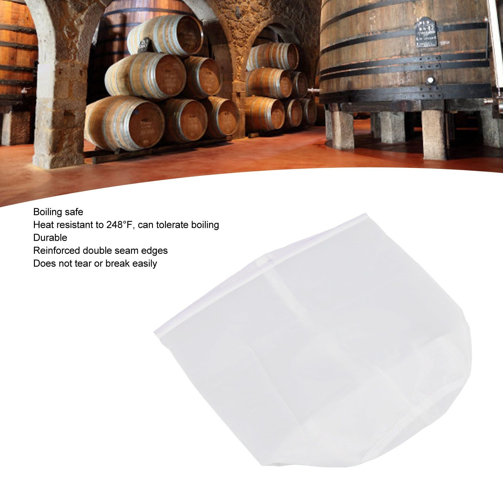 5 Gallons Brew Bags Wine Straining Bag Extra Fine Mesh for Homebrewing Milk Honey Purple (25micro) V1294-YM3111220279011-0421