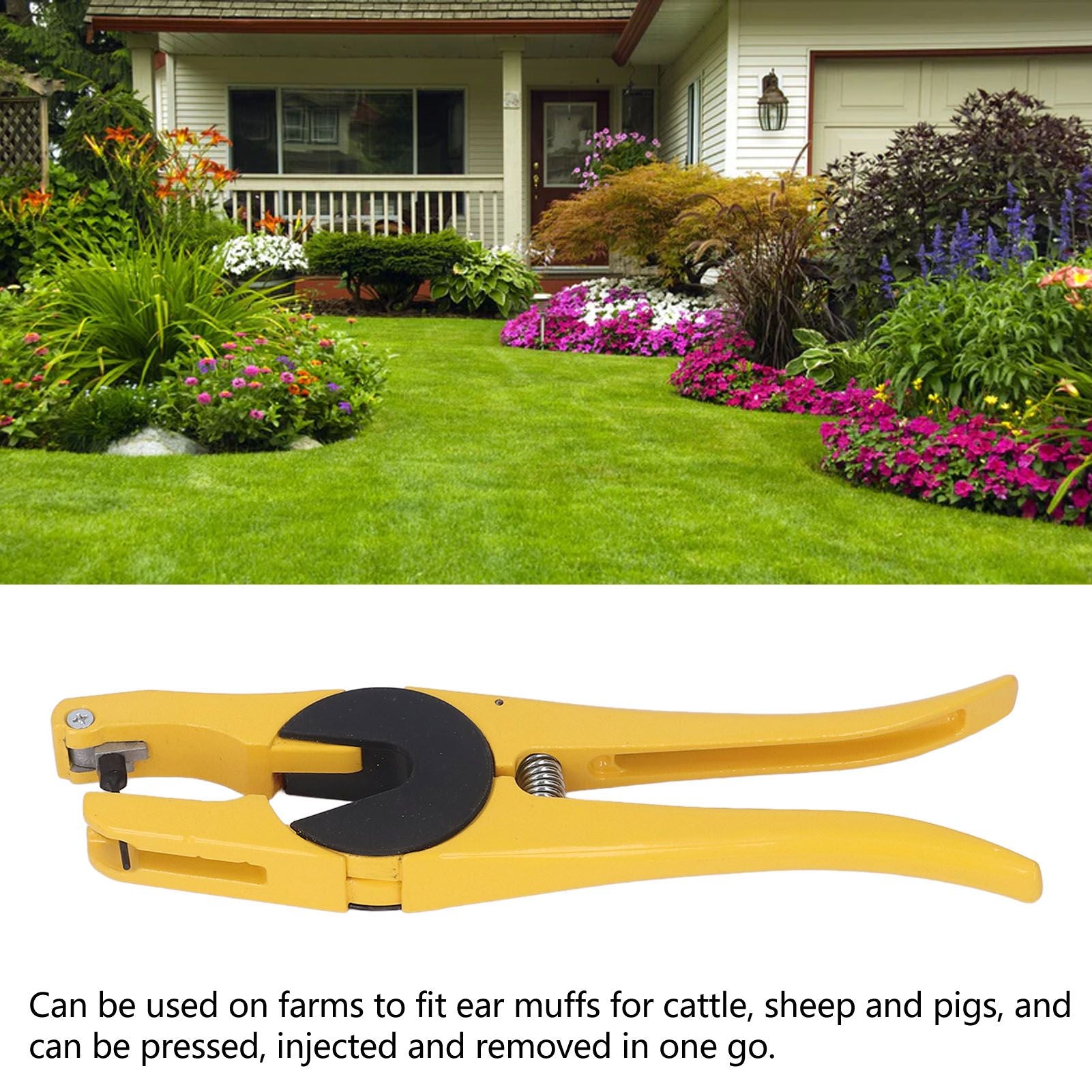 Cow Ear Tag Pliers Single Piece Integrated Bull Ear Marked Pliers Livestock Animal Clamp V1294-YM3111220279111-0421