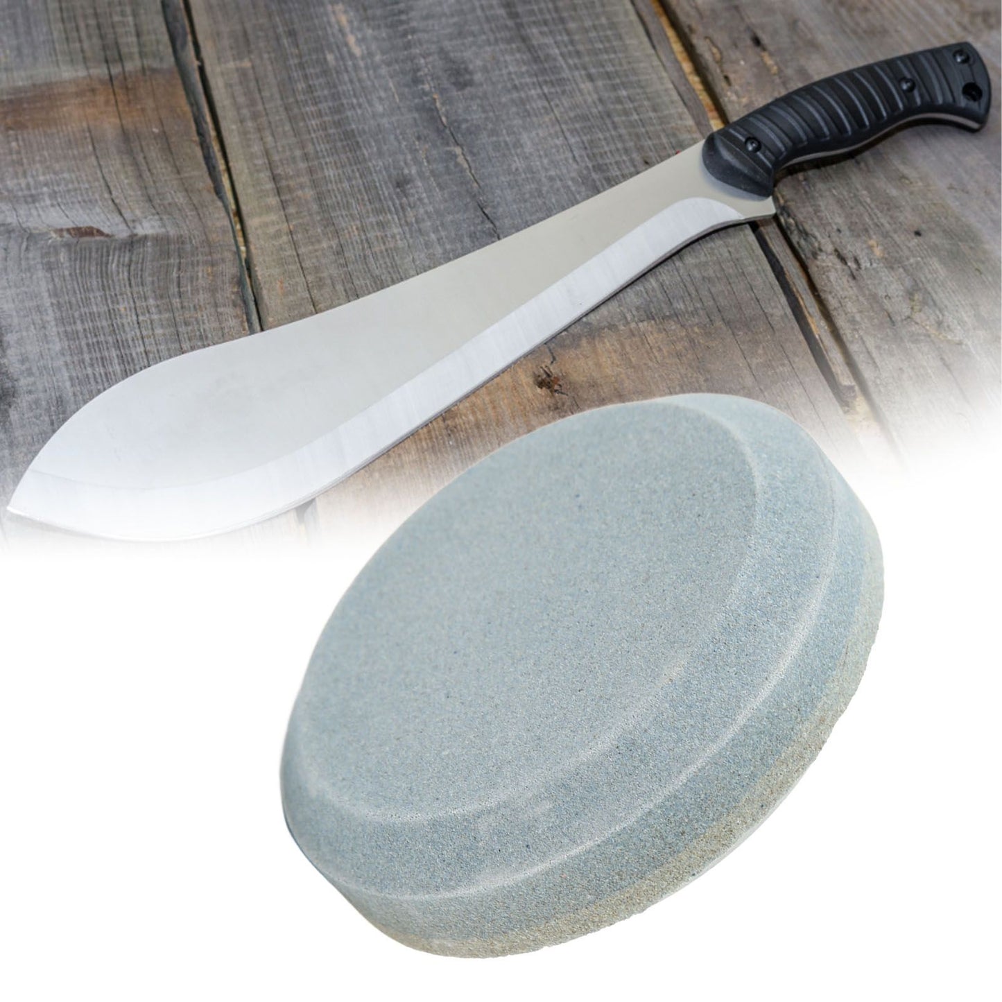 Double Sided Knife Sharpener Multifunctional Round Shape Knife Sharpening Stone for Lawn Mower Blades Machetes V1294-YM3111220279511-0421