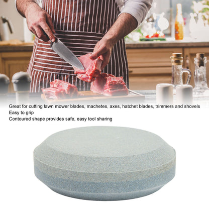 Double Sided Knife Sharpener Multifunctional Round Shape Knife Sharpening Stone for Lawn Mower Blades Machetes V1294-YM3111220279511-0421