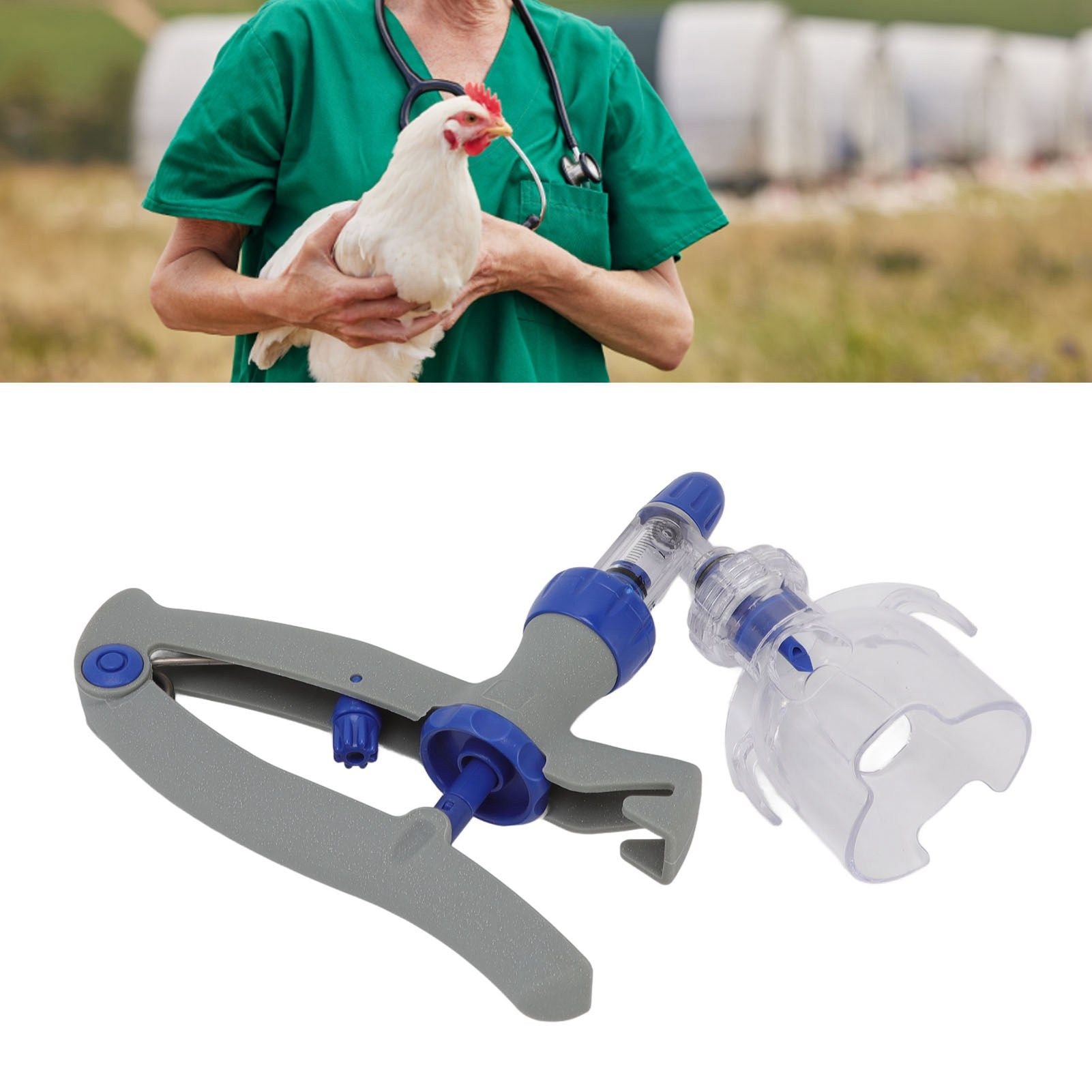 Livestock Continuous Syringe Adjustable Safe Stable Detachable Animal Continuous Injector for Chicken Sheep V1294-YM3111220280611-0421