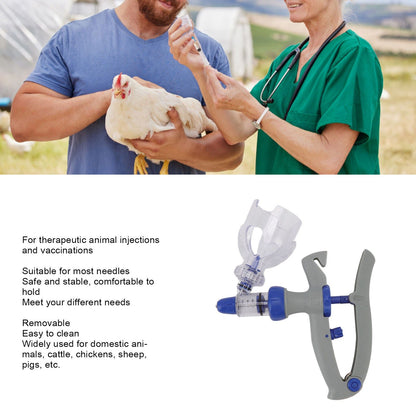 Livestock Continuous Syringe Adjustable Safe Stable Detachable Animal Continuous Injector for Chicken Sheep V1294-YM3111220280612-0421
