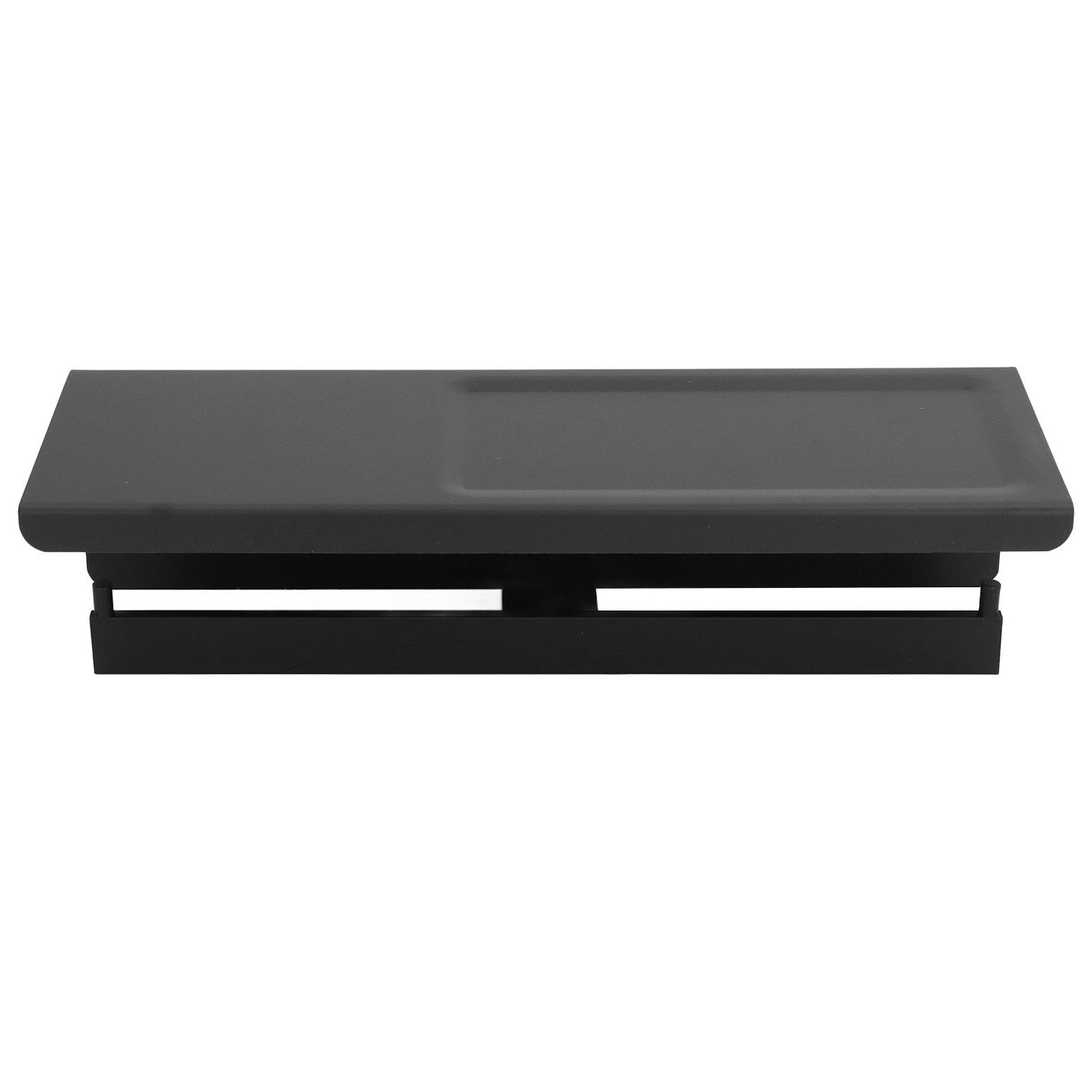 Wall Mount Toilet Paper Holder 2 Use Hotel Bathroom Tissue Waterproof with Storage Shelf Black V1294-YM3112220069511-0421