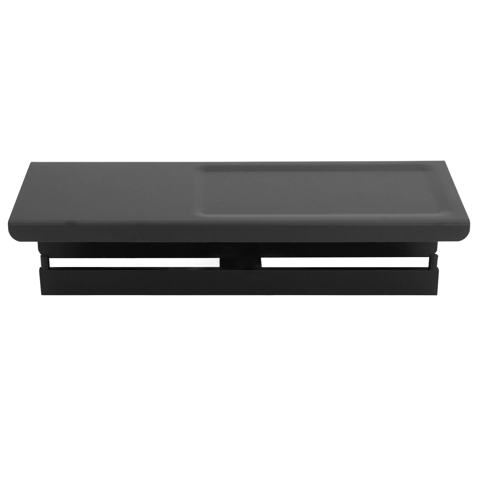 Wall Mount Toilet Paper Holder 2 Use Hotel Bathroom Tissue Waterproof with Storage Shelf Black V1294-YM3112220069511-0421