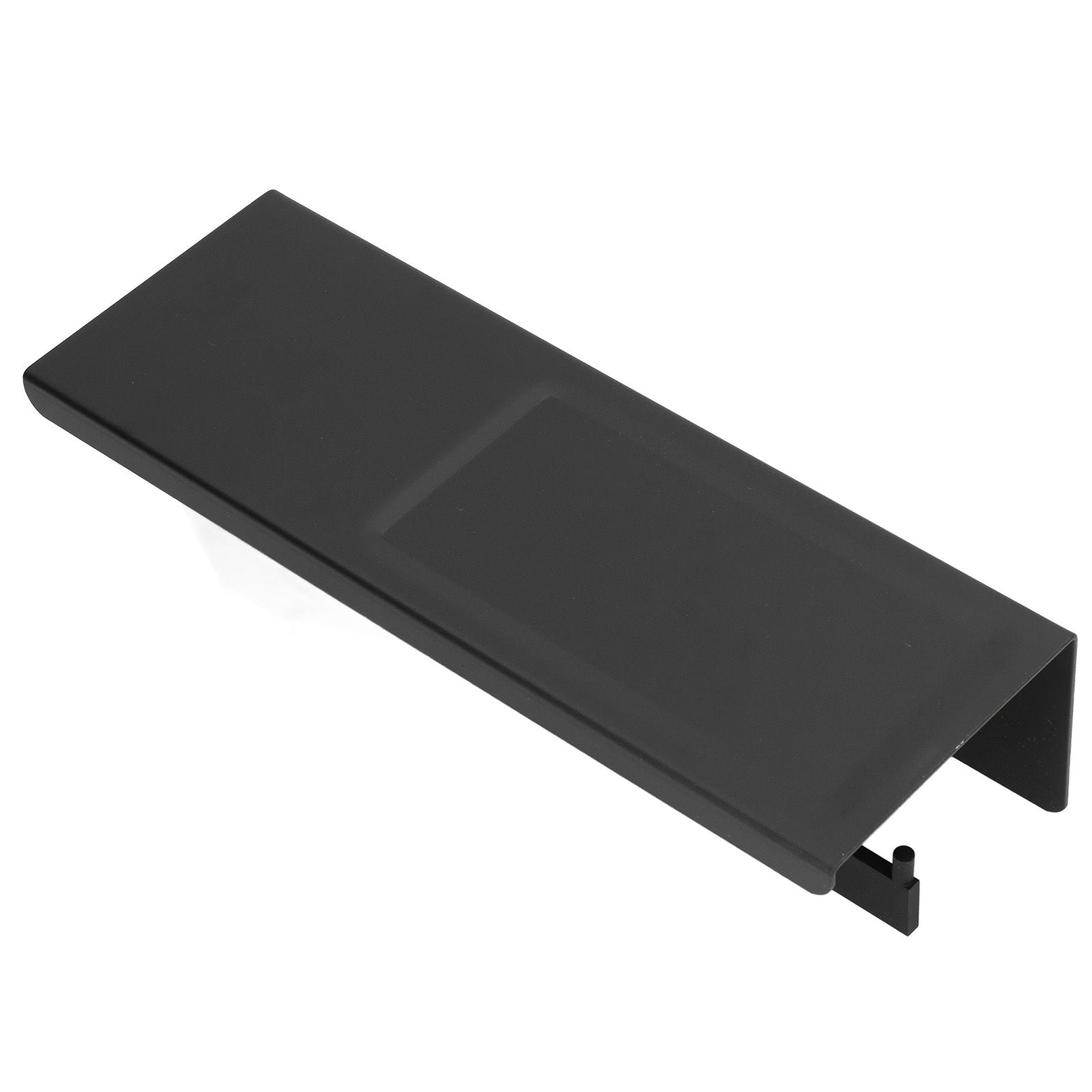 Wall Mount Toilet Paper Holder 2 Use Hotel Bathroom Tissue Waterproof with Storage Shelf Black V1294-YM3112220069511-0421