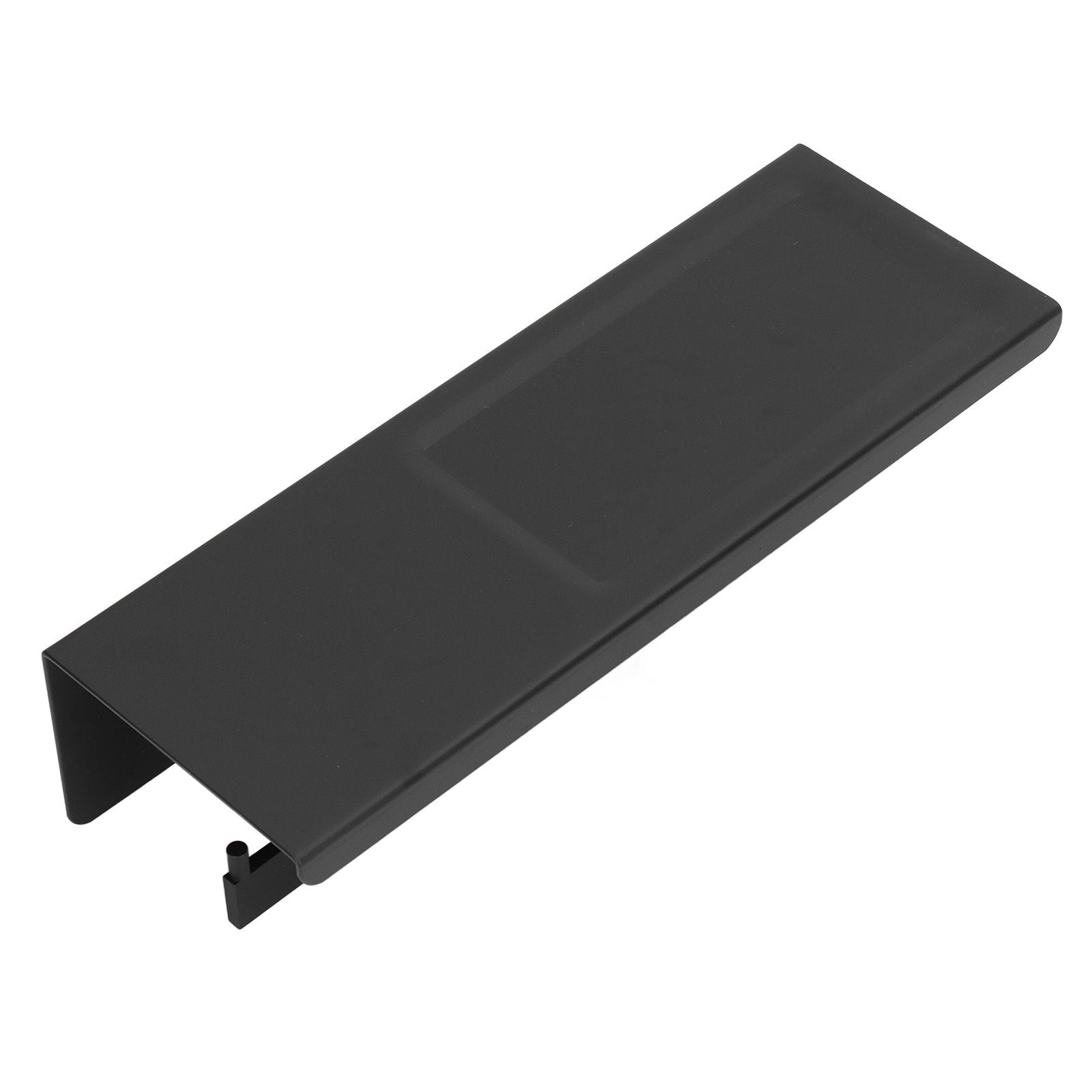 Wall Mount Toilet Paper Holder 2 Use Hotel Bathroom Tissue Waterproof with Storage Shelf Black V1294-YM3112220069511-0421