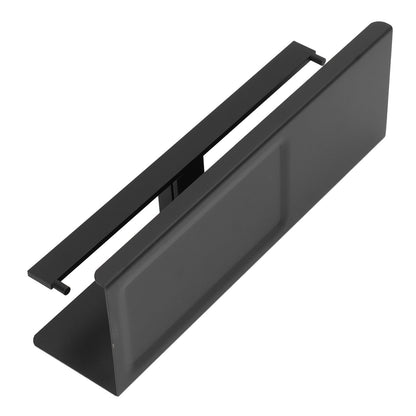 Wall Mount Toilet Paper Holder 2 Use Hotel Bathroom Tissue Waterproof with Storage Shelf Black V1294-YM3112220069511-0421