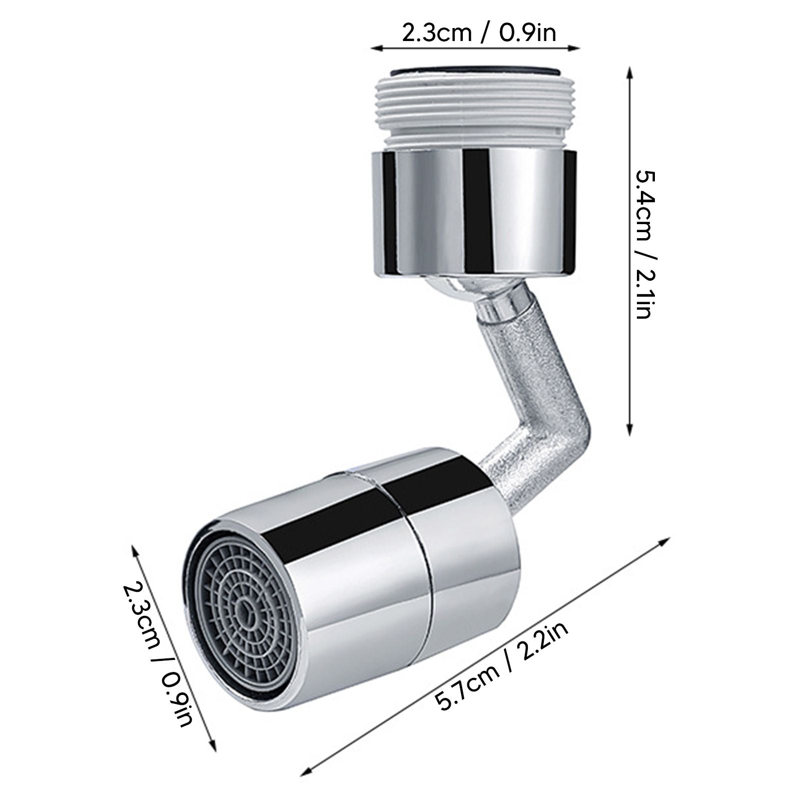 Plastic Faucet Extender 360 Degree Universal Rotating Splashing Proof Tap Aerator for Kitchen Bathroom V1294-YM3112220069911-0421